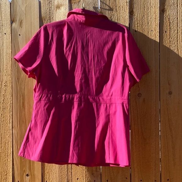 Take 50% OFF- Fred David Stretch Women's Button-Down Blouse, Size-XL - Picture 7 of 8